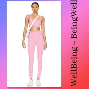 NWT WellBeing / BeingWell Set Top & Leggings Colos Pink Size XXS/XS